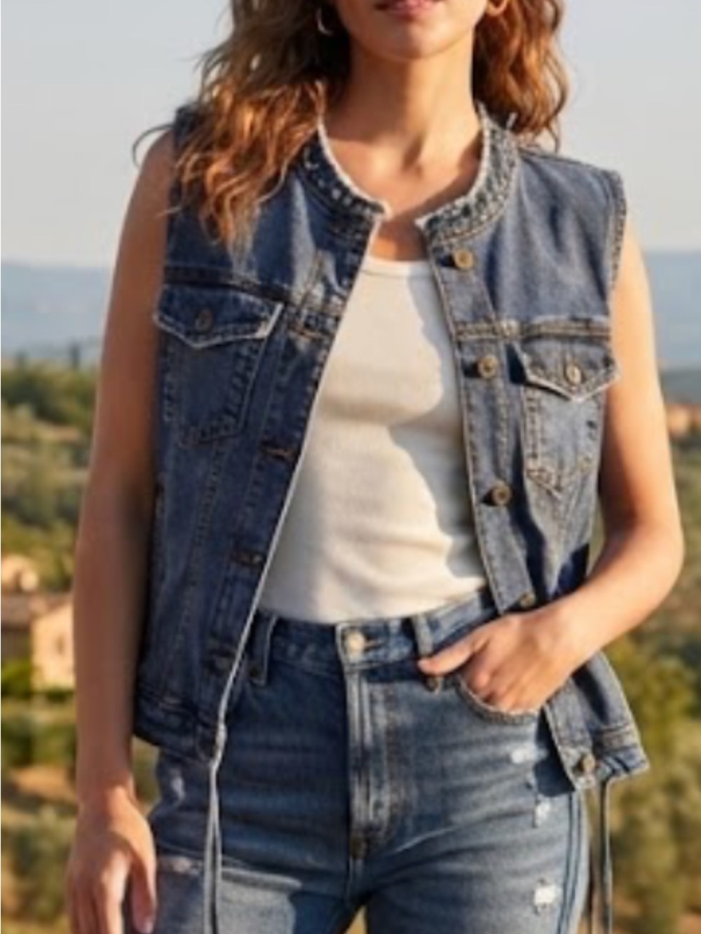 Free People Denim Vest - Denim